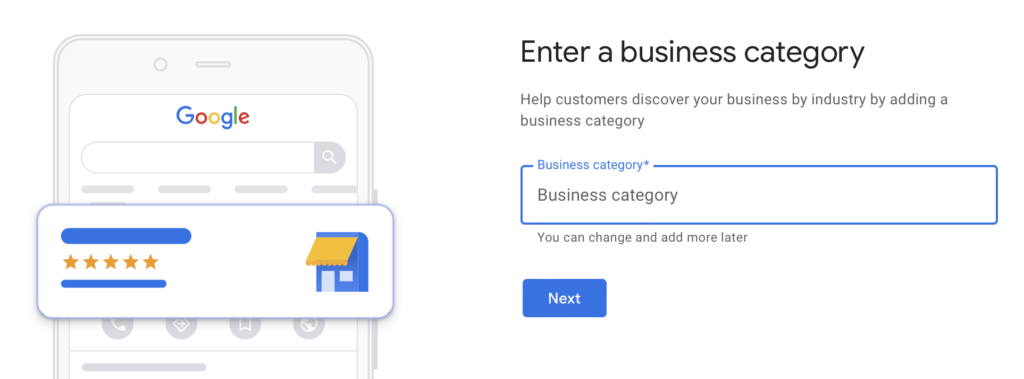 Google Business Profile category selection